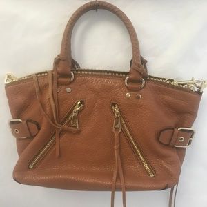 Rebecca Minkoff Almond w/ Gold hardware Moto Satchel Top Handle Bag w/dustbag